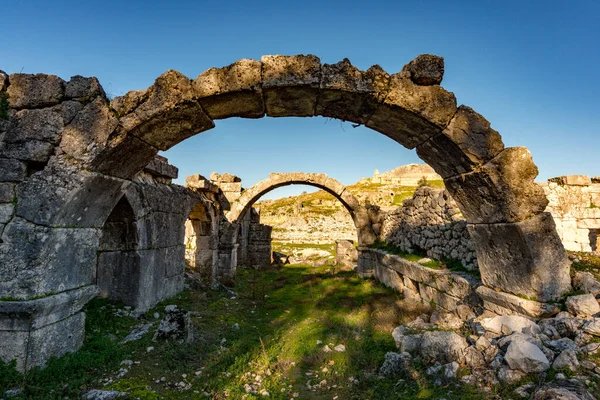 Fethiye Mugla Τουρκία Ιανουαρίου 2018 Ερείπια Της Αρχαίας Πόλης Τλος — Φωτογραφία Αρχείου