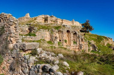 Fethiye, Mugla - Türkiye. 30 Ocak 2018. Tlos Antik Kenti, Türkiye 'nin Harabeleri
