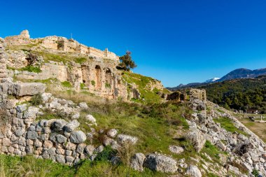 Fethiye, Mugla - Türkiye. 30 Ocak 2018. Tlos Antik Kenti, Türkiye 'nin Harabeleri