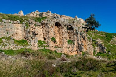Fethiye, Mugla - Türkiye. 30 Ocak 2018. Tlos Antik Kenti, Türkiye 'nin Harabeleri