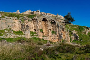 Fethiye, Mugla - Türkiye. 30 Ocak 2018. Tlos Antik Kenti, Türkiye 'nin Harabeleri