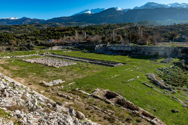 Fethiye Mugla Turkije Januari 2018 Ruïnes Van Tlos Ancient City — Stockfoto