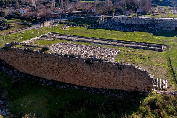 Fethiye Mugla Turcja Stycznia 2018 Ruiny Starożytnego Miasta Tlos Turcja — Zdjęcie stockowe