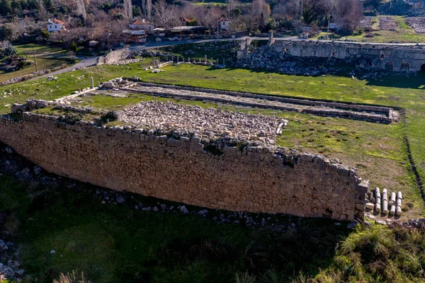 Fethiye Mugla Τουρκία Ιανουαρίου 2018 Ερείπια Της Αρχαίας Πόλης Τλος — Φωτογραφία Αρχείου