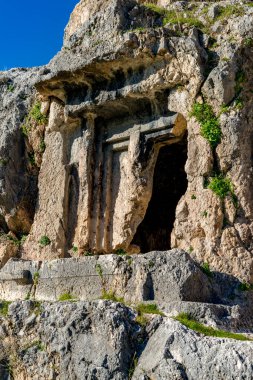 Fethiye, Mugla - Türkiye. 30 Ocak 2018. Tlos Antik Kenti, Türkiye 'nin Harabeleri
