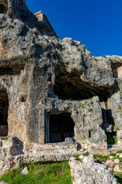 Fethiye, Mugla - Türkiye. 30 Ocak 2018. Tlos Antik Kenti, Türkiye 'nin Harabeleri
