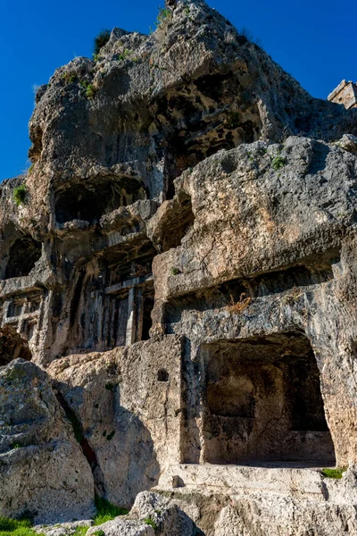 Fethiye Mugla Turquie Janvier 2018 Les Ruines Ville Antique Tlos — Photo