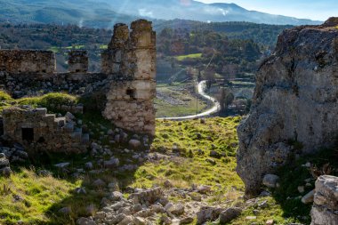 Fethiye, Mugla - Türkiye. 30 Ocak 2018. Tlos Antik Kenti, Türkiye 'nin Harabeleri
