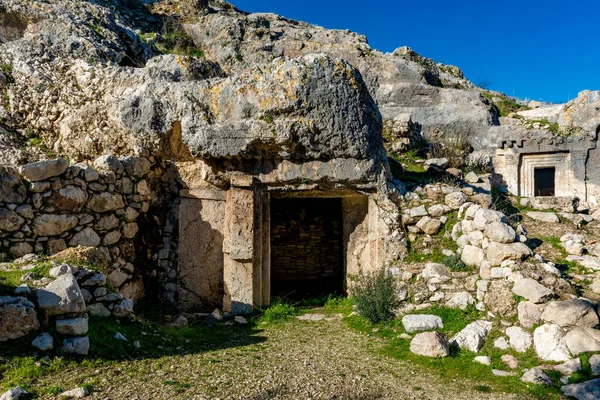 Fethiye Mugla Turquía Enero 2018 Las Ruinas Antigua Ciudad Tlos — Foto de Stock