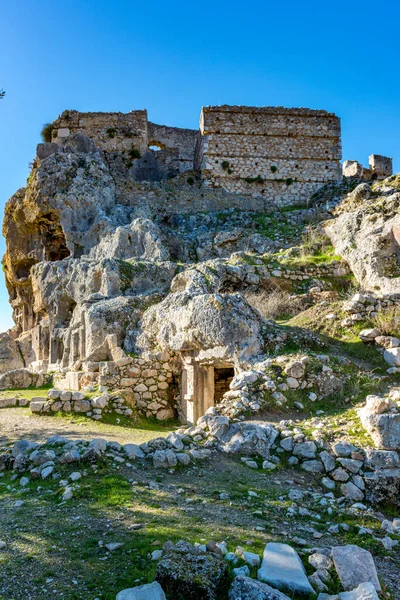 Fethiye Mugla Turquía Enero 2018 Las Ruinas Antigua Ciudad Tlos — Foto de Stock