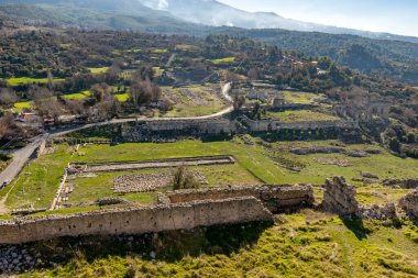 Fethiye, Mugla - Türkiye. 30 Ocak 2018. Tlos Antik Kenti, Türkiye 'nin Harabeleri