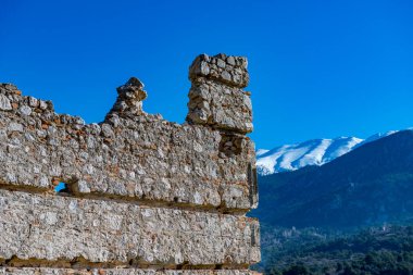 Fethiye, Mugla - Türkiye. 30 Ocak 2018. Tlos Antik Kenti, Türkiye 'nin Harabeleri