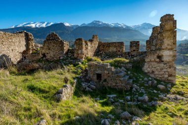 Fethiye, Mugla - Türkiye. 30 Ocak 2018. Tlos Antik Kenti, Türkiye 'nin Harabeleri