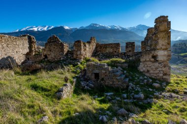 Fethiye, Mugla - Türkiye. 30 Ocak 2018. Tlos Antik Kenti, Türkiye 'nin Harabeleri