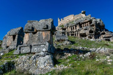 Fethiye, Mugla - Türkiye. 30 Ocak 2018. Tlos Antik Kenti, Türkiye 'nin Harabeleri