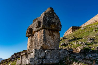 Fethiye, Mugla - Türkiye. 30 Ocak 2018. Tlos Antik Kenti, Türkiye 'nin Harabeleri