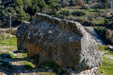 Fethiye, Mugla - Türkiye. 30 Ocak 2018. Tlos Antik Kenti, Türkiye 'nin Harabeleri