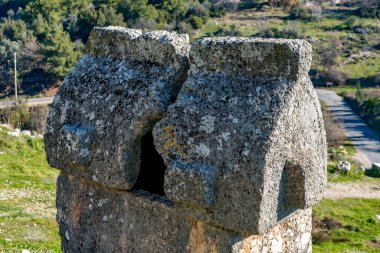 Fethiye, Mugla - Türkiye. 30 Ocak 2018. Tlos Antik Kenti, Türkiye 'nin Harabeleri