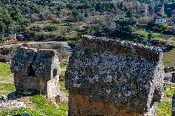 Fethiye Mugla Turquía Enero 2018 Las Ruinas Antigua Ciudad Tlos — Foto de Stock