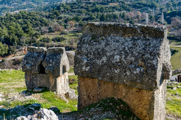 Fethiye Mugla Turquía Enero 2018 Las Ruinas Antigua Ciudad Tlos —  Fotos de Stock