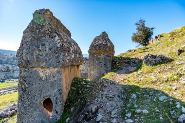 Fethiye, Mugla - Türkiye. 30 Ocak 2018. Tlos Antik Kenti, Türkiye 'nin Harabeleri