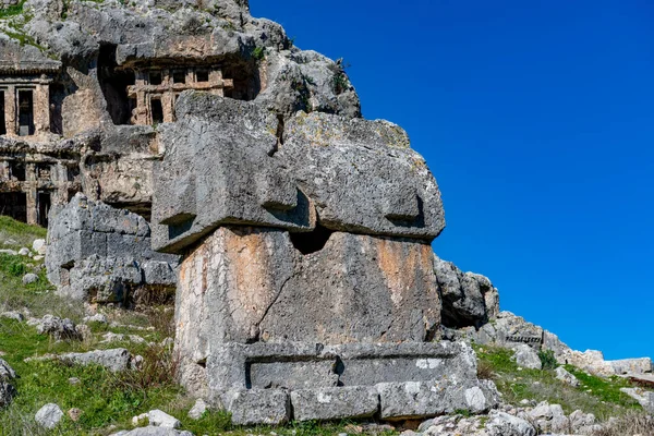 Fethiye Mugla Türkei Januar 2018 Die Ruinen Der Antiken Stadt — Stockfoto