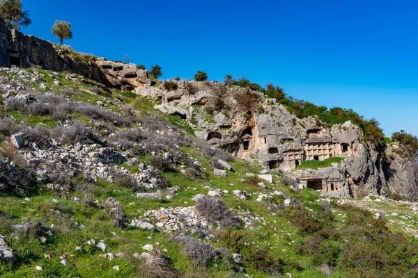 Fethiye Mugla Turquía Enero 2018 Las Ruinas Antigua Ciudad Tlos —  Fotos de Stock