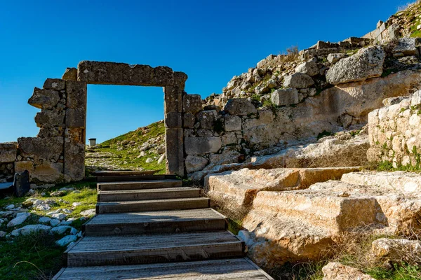 Fethiye Mugla Turkey January 2018 Ruins Tlos Ancient City Turkey — Stock Photo, Image