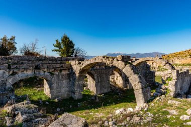 Fethiye, Mugla - Türkiye. 30 Ocak 2018. Tlos Antik Kenti, Türkiye 'nin Harabeleri