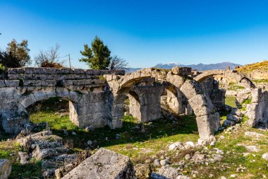 Fethiye, Mugla - Türkiye. 30 Ocak 2018. Tlos Antik Kenti, Türkiye 'nin Harabeleri
