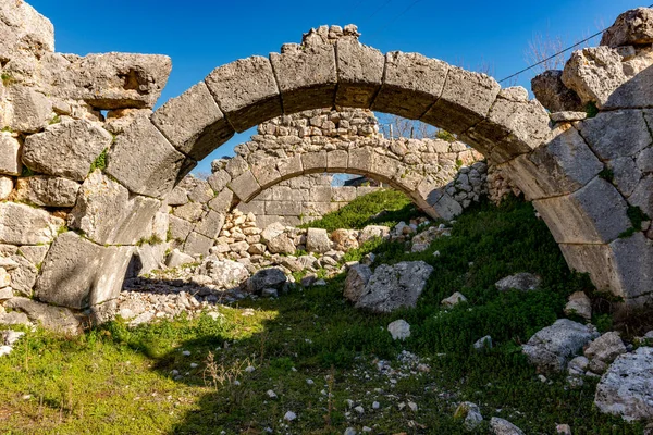 Fethiye Mugla Turkiet Januari 2018 Ruinerna Tlos Ancient City Turkiet — Stockfoto