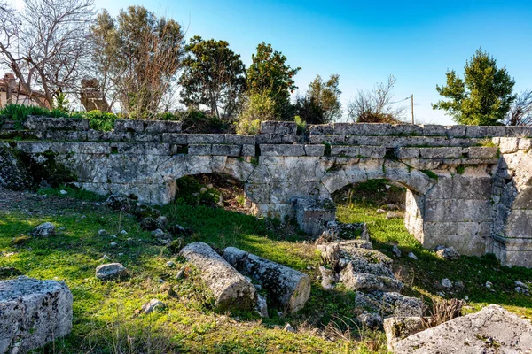 Fethiye Mugla Turquia Janeiro 2018 Ruínas Cidade Antiga Tlos Turquia — Fotografia de Stock