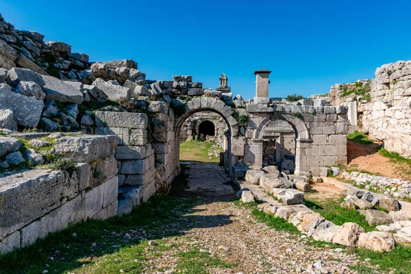 Kas Antalya Turquía Enero 2018 Antigua Ciudad Xanthos Letoon Xantos — Foto de Stock