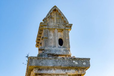 Kas, Antalya - Türkiye. 30 Ocak 2018. Antalya, Kas 'taki antik şehir Xanthos - Letoon (Xantos, Xhantos, Xanths) - Türkiye. 