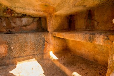 Kas, Antalya - Türkiye. 30 Ocak 2018. Antalya, Kas 'taki antik şehir Xanthos - Letoon (Xantos, Xhantos, Xanths) - Türkiye. 