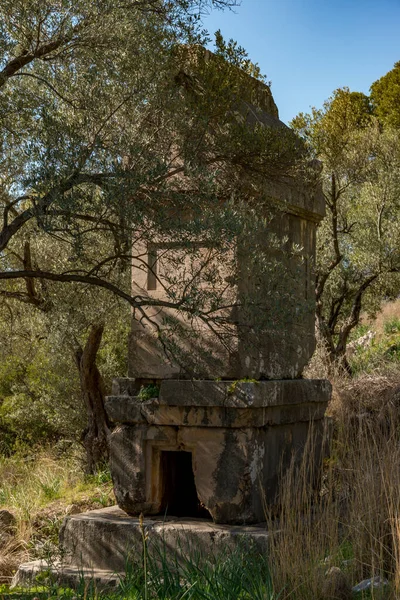 Kas Antalya Türkiye Ocak 2018 Antalya Kas Taki Antik Şehir — Stok fotoğraf