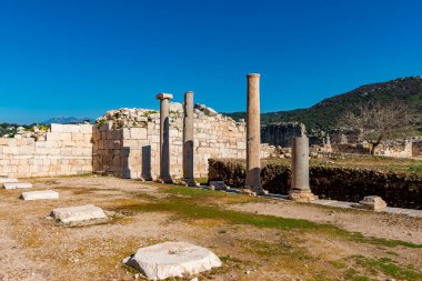 Kas, Antalya - Türkiye. 30 Ocak 2018. Antalya, Kas 'taki Patara Antik Kenti MÖ V yüzyılda kuruldu ve kısa sürede Lycia' nın en büyük limanı haline geldi..