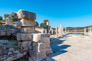 Kas, Antalya - Türkiye. 30 Ocak 2018. Antalya, Kas 'taki Patara Antik Kenti MÖ V yüzyılda kuruldu ve kısa sürede Lycia' nın en büyük limanı haline geldi..