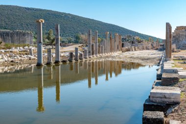 Kas, Antalya - Türkiye. 30 Ocak 2018. Antalya, Kas 'taki Patara Antik Kenti MÖ V yüzyılda kuruldu ve kısa sürede Lycia' nın en büyük limanı haline geldi..