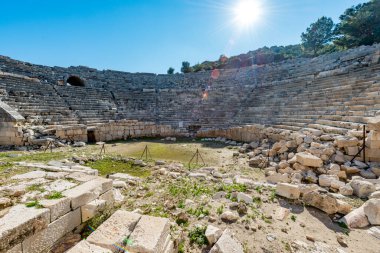 Kas, Antalya - Türkiye. 30 Ocak 2018. Antalya, Kas 'taki Patara Antik Kenti MÖ V yüzyılda kuruldu ve kısa sürede Lycia' nın en büyük limanı haline geldi..