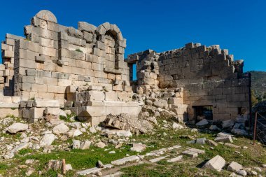 Kas, Antalya - Türkiye. 30 Ocak 2018. Antalya, Kas 'taki Patara Antik Kenti MÖ V yüzyılda kuruldu ve kısa sürede Lycia' nın en büyük limanı haline geldi..