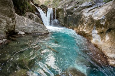 Alanya, Antalya, Türkiye. Şubat 01, 2018. Sapadere Kanyonu Kış Saati Alanya, Antalya - Türkiye.