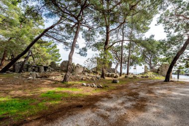 Kemer, Antalya - Türkiye. 19 Şubat 2018. Tekirova Kemer, Antalya 'daki Antik Phaselis Şehri. 7. M.Ö. yüzyıl, Phaselis aynı zamanda antik bir liman şehridir.. 