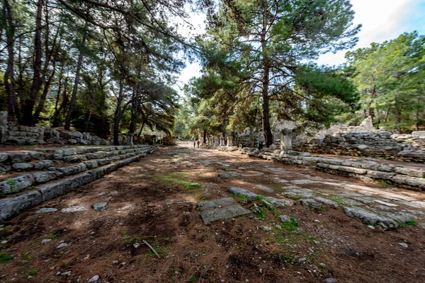 Kemer Antalya Turquía Febrero 2018 Antigua Ciudad Phaselis Tekirova Kemer — Foto de Stock