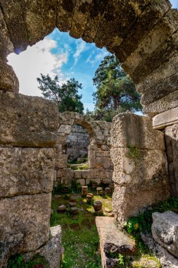 Kemer, Antalya - Türkiye. 19 Şubat 2018. Tekirova Kemer, Antalya 'daki Antik Phaselis Şehri. 7. M.Ö. yüzyıl, Phaselis aynı zamanda antik bir liman şehridir..