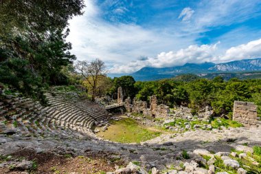 Kemer, Antalya - Türkiye. 19 Şubat 2018. Tekirova Kemer, Antalya 'daki Antik Phaselis Şehri. 7. M.Ö. yüzyıl, Phaselis aynı zamanda antik bir liman şehridir.. 
