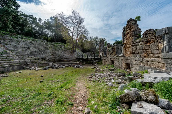 Kemer Antalya Turkiet Februari 2018 Den Antika Staden Phaselis Tekirova — Stockfoto