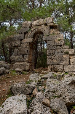 Kemer, Antalya - Türkiye. 19 Şubat 2018. Tekirova Kemer, Antalya 'daki Antik Phaselis Şehri. 7. M.Ö. yüzyıl, Phaselis aynı zamanda antik bir liman şehridir.. 