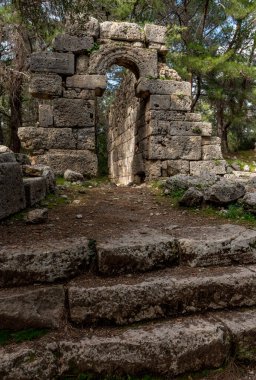 Kemer, Antalya - Türkiye. 19 Şubat 2018. Tekirova Kemer, Antalya 'daki Antik Phaselis Şehri. 7. M.Ö. yüzyıl, Phaselis aynı zamanda antik bir liman şehridir.. 