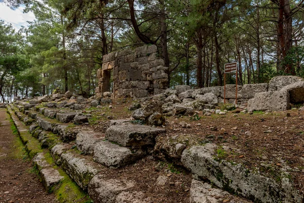 Kemer Antalya Turquía Febrero 2018 Antigua Ciudad Phaselis Tekirova Kemer — Foto de Stock